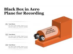 Black box in aero plane for recording