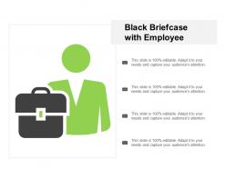 Black briefcase with employee