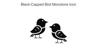 Black Capped Bird Monotone Icon In Powerpoint Pptx Png And Editable Eps Format
