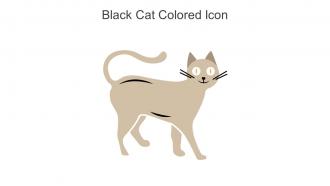Black Cat Colored Icon In Powerpoint Pptx Png And Editable Eps Format