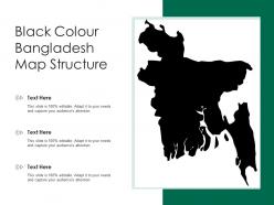 Black colour bangladesh map structure