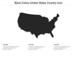 Black colour united states country icon