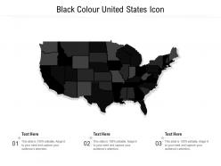 Black colour united states icon