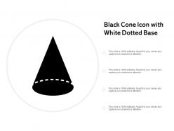 Black cone icon with white dotted base