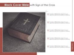 Black Cover Bible With Sign Of The Cross