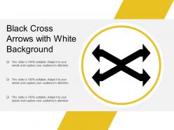 Black cross arrows with white background