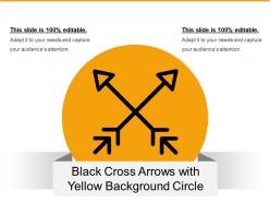 Black cross arrows with yellow background circle