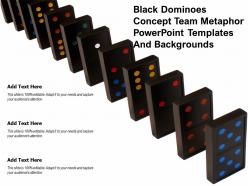 Black Dominoes Concept Team Metaphor Powerpoint Templates And Backgrounds