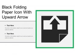 Black folding paper icon with upward arrow
