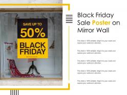 Black friday sale poster on mirror wall