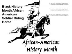 Black History Month African American Soldier Riding Horse