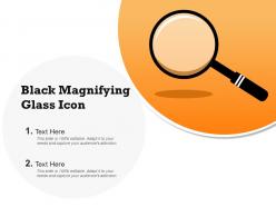 Black magnifying glass icon