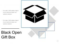 Black open gift box