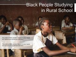 Black people studying in rural school