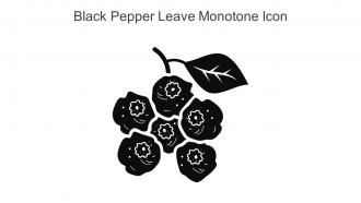 Black Pepper Leave Monotone Icon In Powerpoint Pptx Png And Editable Eps Format