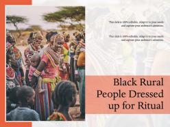 Black rural people dressed up for ritual