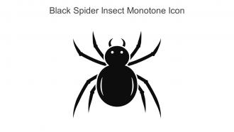 Black Spider Insect Monotone Icon In Powerpoint Pptx Png And Editable Eps Format