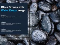 Black stones with water drops image