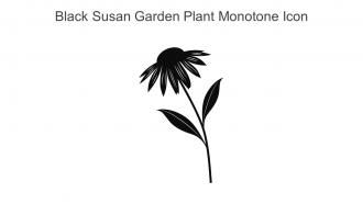 Black Susan Garden Plant Monotone Icon In Powerpoint Pptx Png And Editable Eps Format