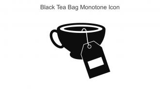 Black Tea Bag Monotone Icon In Powerpoint Pptx Png And Editable Eps Format