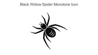 Black Widow Spider Monotone Icon In Powerpoint Pptx Png And Editable Eps Format