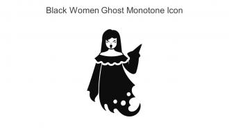 Black Women Ghost Monotone Icon In Powerpoint Pptx Png And Editable Eps Format
