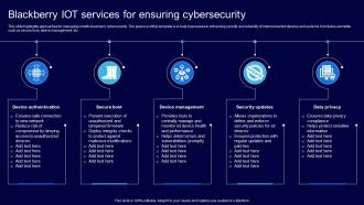 Blackberry IOT Services For Ensuring Cybersecurity