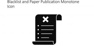 Blacklist And Paper Publication Monotone Icon In Powerpoint Pptx Png And Editable Eps Format