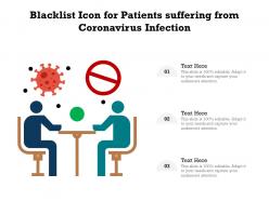 Blacklist icon for patients suffering from coronavirus infection