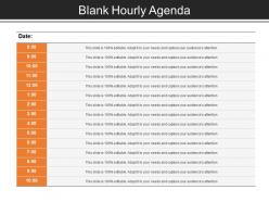 Blank hourly agenda good ppt example