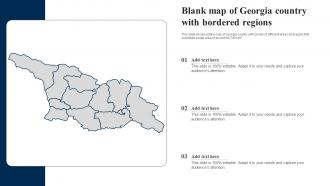 Blank Map Of Georgia Country With Bordered Regions