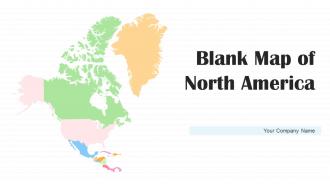 Blank Map Of North America Powerpoint Ppt Template Bundles
