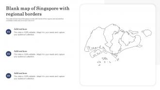Blank Map Of Singapore With Regional Borders