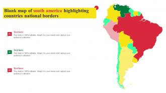 Blank Map Of South America Highlighting Countries National Borders