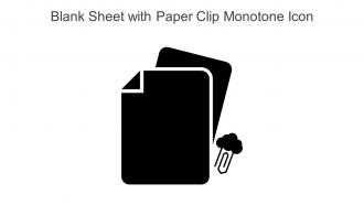 Blank Sheet With Paper Clip Monotone Icon In Powerpoint Pptx Png And Editable Eps Format