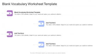 Blank Vocabulary Worksheet Template In Powerpoint And Google Slides Cpb