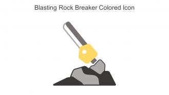 Blasting Rock Breaker Colored Icon In Powerpoint Pptx Png And Editable Eps Format
