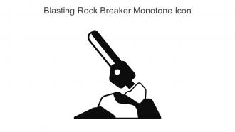 Blasting Rock Breaker Monotone Icon In Powerpoint Pptx Png And Editable Eps Format