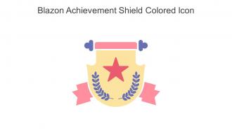 Blazon Achievement Shield Colored Icon In Powerpoint Pptx Png And Editable Eps Format