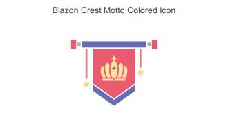 Blazon Crest Motto Colored Icon In Powerpoint Pptx Png And Editable Eps Format