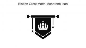 Blazon Crest Motto Monotone Icon In Powerpoint Pptx Png And Editable Eps Format