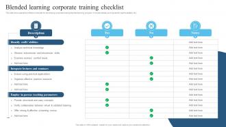 Blended Learning Corporate Training Checklist