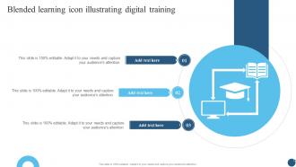 Blended Learning Icon Illustrating Digital Training
