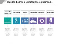Blended learning six solutions on demand social autonomous continuous micro bytes