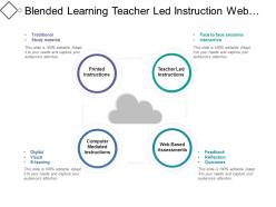 Blended learning teacher led instruction web based assessment