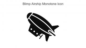 Blimp Airship Monotone Icon In Powerpoint Pptx Png And Editable Eps Format
