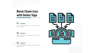 Block chain icon with dollar sign