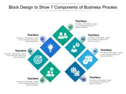 Block design to show 7 components of business process