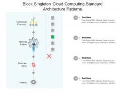 Block singleton cloud computing standard architecture patterns ppt presentation diagram