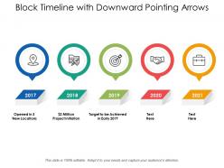 Block timeline with downward pointing arrows